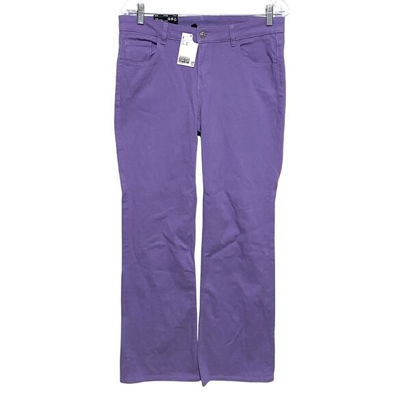 Divided H&M Purple Pastel Jeans Flare Low Waist Denim Womens 10 NWT Stretch - Picture 1 of 7